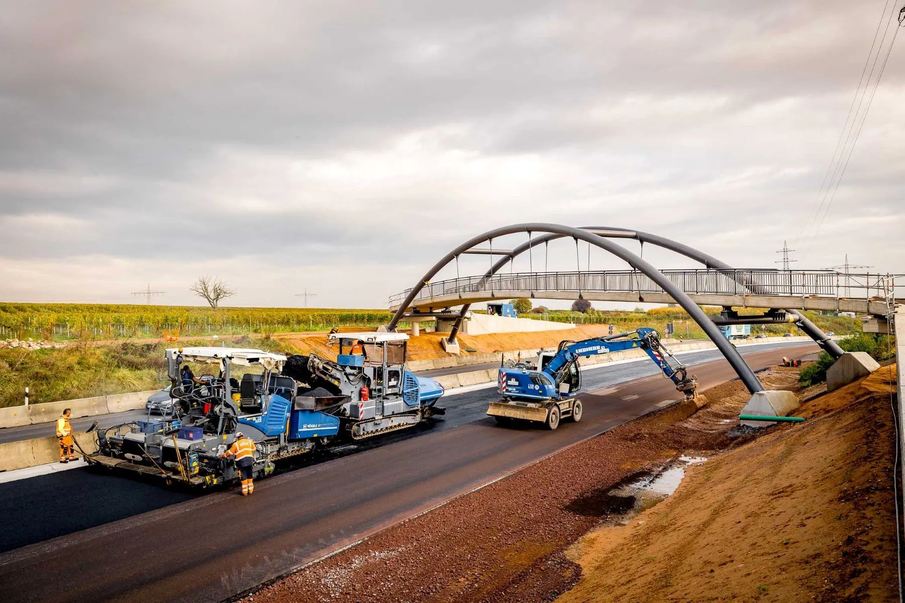 Autobahnbaustelle der Schnorpfeil Unternehmensgruppe